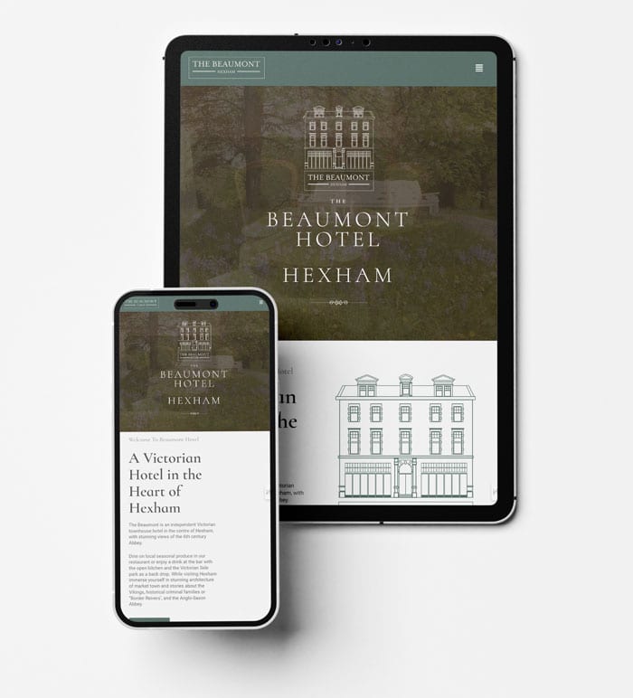 hotel website design hexham