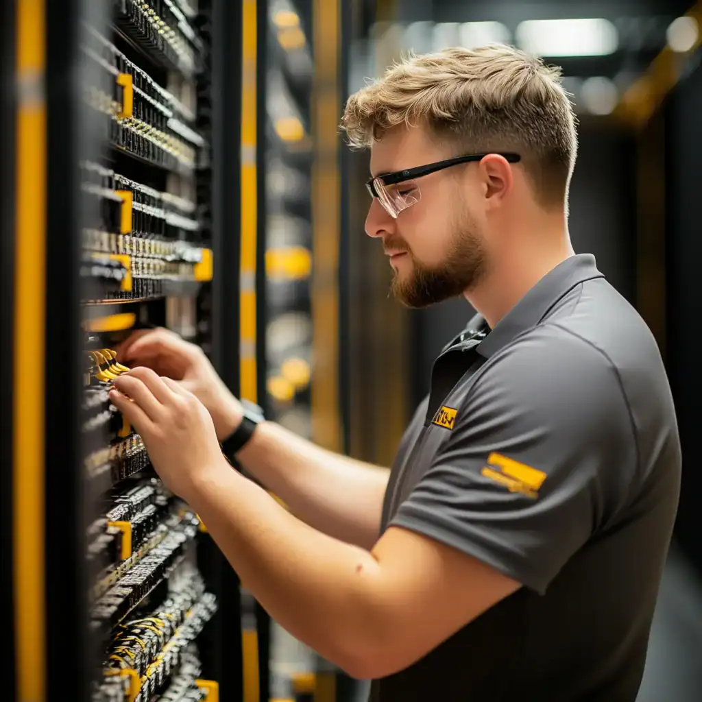 gonzobrum_an_I.T._server_engineer_wearing_a_steel_grey_shirt_ma_a6e09e67-d81f-4e86-8857-70222fd5740b